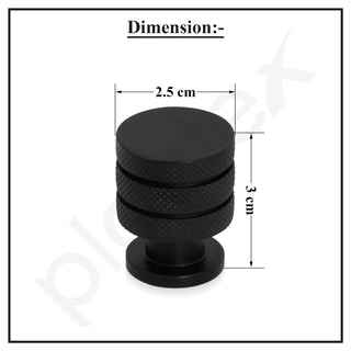 Plantex Knobs for Drawer/Drawer Knobs/Cabinet Knobs/Pull-Push Knobs for Home/Office & Drawers - Pack of 3 (Black)