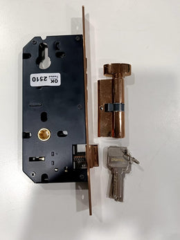Plantex Mortise Door Lock Set with Brass Cylinder & Keys/Heavy-Duty Main Door Lock Body - Pack of 1 (PVD Rose Gold)