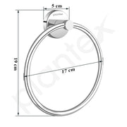 Plantex Stainless Steel Round Napkin Hanger for Bathroom/Towel Holder for Wash Basin/Napkin Holder/Bathroom Accessories - (Chrome) Pack of 1