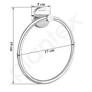 Plantex Stainless Steel Washbasin Towel Ring/Napkin Holder for Bathroom/Towel Holder/Hanger/Bathroom Accessories - (Chrome/Round) - Pack of 4