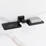 Plantex 304 Grade Stainless Steel Double Soap Holder Stand for Bathroom and Wash Basin/Bathroom Accessories - Splash (Black)