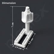 Plantex Soft Close Toilet Seat Cover Hinges/Plastic Screw Kit for Toilet Seat Cover Repair/Fixing Kit for EWC Models/Plastic Seat Cover Fixtures - (White)