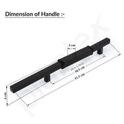 Plantex 20.5 Inch Main Door Handle/Aluminium Door Handle/Pull-Push Door Handle/Door Accessories (Pack of 1, Black)