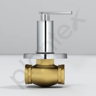 Plantex Pure Brass BAL-506 Concealed Stop Cock/Concealed Stop Valve Tap For Bathroom With Teflon Tape & Brass Adjustable Wall Flange – 15 mm (Mirror-Chrome Finish)