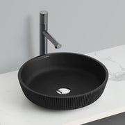 Plantex Wash Basin for Bathroom/Glass Table Top Wash Basin/Countertop Basin for Home/Office - (Black)