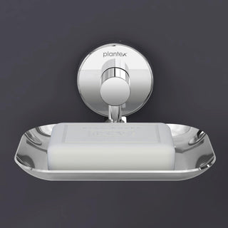 Plantex 304 Grade Stainless Steel Soap Holder/Bathroom Soap Holder/Kitchen Soap Stand for Sink - Bathroom Accessories (Chrome)