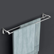 Plantex Stainless Steel Dual Towel Rod for Bathroom/Towel Holder/Bathroom Towel Hanger for Wall/Bathroom Accessories - 24 Inch (Chrome)