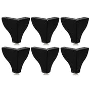 Plantex 4 Inch Sofa Legs for Bed Furniture/Sofa Legs for Table/Sofa Support Legs with Rubber Grip (Black, 6 Pcs)