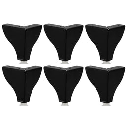 Plantex 4 Inch Sofa Legs for Bed Furniture/Sofa Legs for Table/Sofa Support Legs with Rubber Grip (Black, 6 Pcs)
