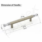 Plantex Heavy Duty Main Door Handle/14 Inch Door Handle for Main Door/Pull-Push Door Handle for Glass & Wooden Door - Pack of 1 (Satin White - Chrome Finish) - 3 Years Warranty