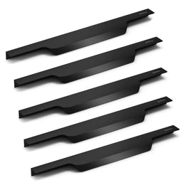 Plantex Profile Handle for Kitchen Cabinet/12 Inch Alluminium Drawer Profile Handle/Wardrobe Pull Handle for Home/Office/Hotel - Pack of 5 (Black)