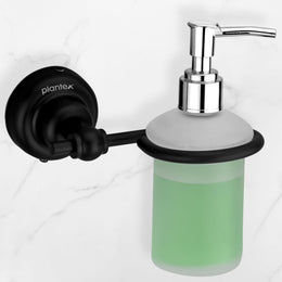Plantex 304 Grade Stainless Steel Liquid Soap Dispenser/Shampoo Dispenser/Hand Wash Dispenser/Bathroom Accessories - Skyllo (Black)