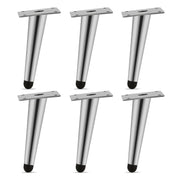 Plantex 6 Inch Sofa Legs for Bed Furniture/Sofa Legs for Table/Sofa Support Legs with Rubber Grip (Chrome, 6 Pcs)