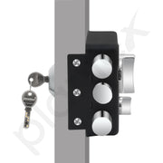 Plantex Rim Locks for Main Door/Suitable for Inside Opening Wooden Door//Heavy Duty Door Lock with 4 Keys - Pack of 1 (Z-Black)