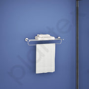 Plantex Smero Pure Brass 24 inch Towel Rack for Bathroom/Towel Stand/Hanger/Towel Holder/Towel Bar/Bathroom Accessories - Circle (Chrome)