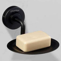Plantex 304 Grade Stainless Steel Soap Holder/Stylish and Durable Soap Dish for Bathroom/Single Soap Tray/Bathroom Accessories - Daizy (Black)