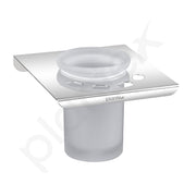 Plantex Tumbler Holder for Bathroom/Stainless Steel Toothbrush Holder/Toothpaste Holder/Bathroom Accessories - (Chrome)