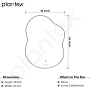 Plantex LED Bathroom Mirror with 3 Tone/Designer Mirror for Living Room/Bedroom/Dressing Room - Cloud Shape (18 x 24 Inch)