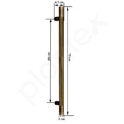 Plantex Heavy Duty Door Handle/30 inch Main Door Handle/Door Pull-Push Handle/Door & Home Decor - Pack of 1 (Brass Antique) - 3 Years Warranty