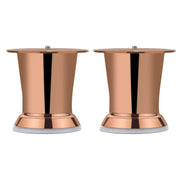 Plantex Heavy Duty 3 Inch Spare Sofa Legs for Bed Furniture/Sofa Legs for Table/Sofa Support Legs Set of 2 Pcs (Rose Gold)