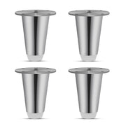 Plantex Stainless Steel Legs for Furniture/Sofa Leg/Sofa Support Legs/Sofa Leg Set of 4 pcs (Chrome)