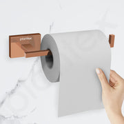 Plantex 304 Grade Stainless Steel Toilet Paper Roll Holder for Washroom/Tissue Paper Stand for Kitchen/Bathroom Accessories - Benz (Rose Gold)