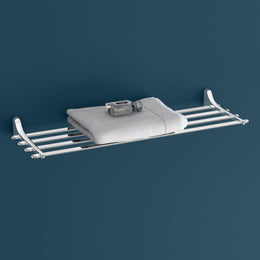Plantex Rich Brass 24-inch Towel Rack for Bathroom/Towel Hanger for Bathroom/Towel Stand/Bathroom Accessories - Unique (Chrome)