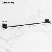 Plantex 304 Grade Stainless Steel Single Towel Rod for Bathroom/Hand Towel Hanger/Towel Holder/Bathroom Accessories - Splash (24-inch) Black