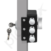 Plantex Tri-Bolt Lock for Main Door/Heavy Duty Door Lock with 4 Keys/Suitable on Single Door for Home/Office/Hotel - Pack of 1 (Z-Black)