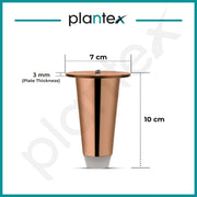 Plantex 4 Inch Sofa Legs for Bed Furniture/Sofa Legs for Table/Sofa Support Legs with Rubber Grip (Rose Gold, 6 Pcs)