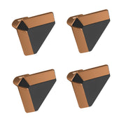 Plantex Knobs for Drawer/Drawer Knobs/Triangle Knob for Cabinets/Drawer Handle/Pull-Push Knob for Kitchen/Bedroom Drawers - Pack of 4 (SH-431, Rose Gold & Grey)