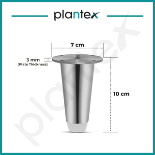 Plantex 4 Inch Heavy Duty Sofa Legs for Table Support (Chrome, 8 Pcs)