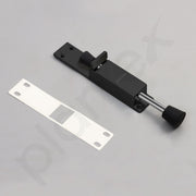 Plantex Kickdown Door Stopper Spring Loaded Telescopic Step On/Off Door Stopper Rubber, Adjustable Heavy Duty Door Locks Holder Stop/Release by Foot - Pack of 1 (Black)