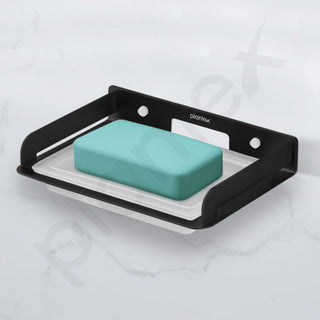 Plantex Soap Holder for Bathroom/Stainless Steel Soap Case/Soap Stand/Bathroom Accessories - Pack of 1 (Black)