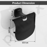 Plantex Space Aluminum Toilet Paper Roll Holder/Toilet Paper Holder/Tissue Paper Roll Holder for Bathroom Accessories (Black)