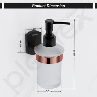 Plantex 304 Grade Stainless Steel Liquid 1 Ml Soap Dispenser/Shampoo Dispenser/Handwash Dispenser/Bathroom Accessories - Pack Of 1 (Parv-Rose Gold & Black)