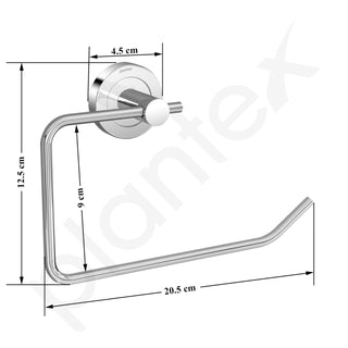 Plantex Stainless Steel Towel Ring for Bathroom/Wash Basin/Napkin-Towel Hanger/Bathroom Accessories (Chrome-Half Square) - Pack of 3