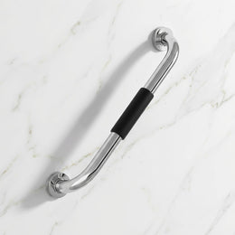 Plantex High Grade Stainless Steel Grab Bar for Toilet with Grip/17-inch Anti-Slip Handle for Bathroom Support - Pack of 1 (Chrome)