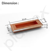 Plantex Sliding Door Handle/Concealed Handle for Sliding Door/96mm Concealed Handle for Wardrobe/Kitchen Cabinet - Pack of 4 (Rose Gold)