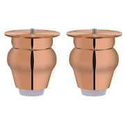Plantex Heavy Duty Round 3 inch Spare Sofa Legs for Bed Furniture/Sofa Legs for Furniture Fitting/Table Legs/Sofa Leg Set of 2 pcs (Rose Gold)