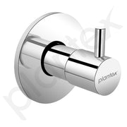 Plantex ICO-906 Pure Brass Angular Concealed Stop Cocke/Angle Valve for Bathroom With Teflon Tape and Adjustable Brass Wall Flange â€“ 15 mm (Mirror-Chrome Finish)