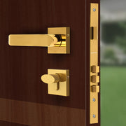 Plantex Triple Security Door Lock for Home/Main Door Lock Set with 3 Years of Warranty/Mortise Lock for Door with Brass Lock Body & Cylinder (7110 - Gold Finish)
