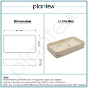 Plantex Ceramic Table Top Wash Basin/Rectangle Basin for Bathroom/Over Counter Washbasin for Restaurant/Hotel (Matt Khaki, 24 x 14 x 4.5 Inch)