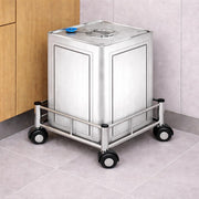 plantex Stainless Steel Standard Oil Container Trolley/Dabba Trolly - Easy to Move - Wheel Trolley