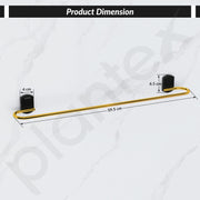 Plantex 304 Grade Stainless Steel 24 inch Single Towel Rod for Bathroom/Towel Bar/Towel Hanger/Bathroom Accessories - Parv (Gold & Black)