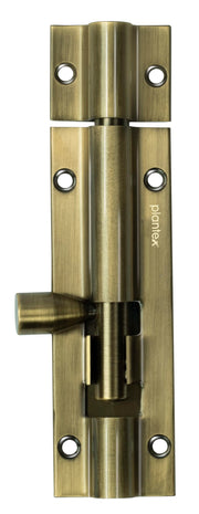 Plantex Stainless Steel Tower Bolt 4 inch/Tower Bolt for Home,Offices Doors and Windows/Tower Bolt for Main Door/Door Latch/Kundi/Chitakini/Door Latch for Windows - Pack of 2 (Brass Antique, 4 inch)