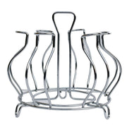 Plantex Stainless Steel Glass Stand/Mug Holder/Glass Holder for Kitchen/Dining Table (Chrome)
