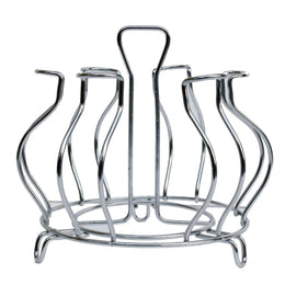 Plantex Stainless Steel Glass Stand/Mug Holder/Glass Holder for Kitchen/Dining Table (Chrome)