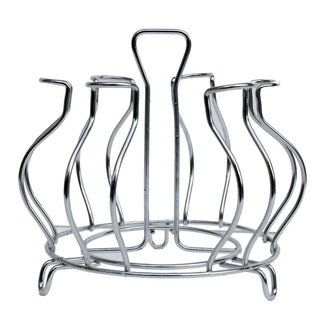 Plantex Stainless Steel Glass Stand/Mug Holder/Glass Holder for Kitchen/Dining Table (Chrome)