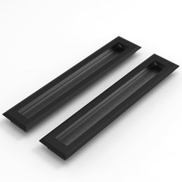 Plantex Sliding Door Handle/Concealed Handle for Sliding Door/224mm Concealed Handle for Wardrobe/Kitchen Cabinet - Pack of 2 (Black)